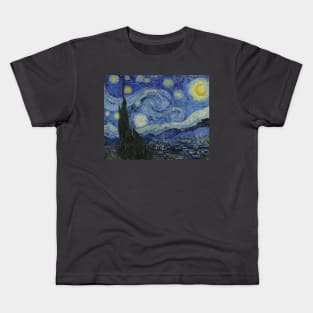 Starry Night by van Gogh Kids T-Shirt